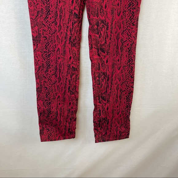 Style & Co Red Snake Pattern Skinny Pant Size 6 - Picture 2 of 9
